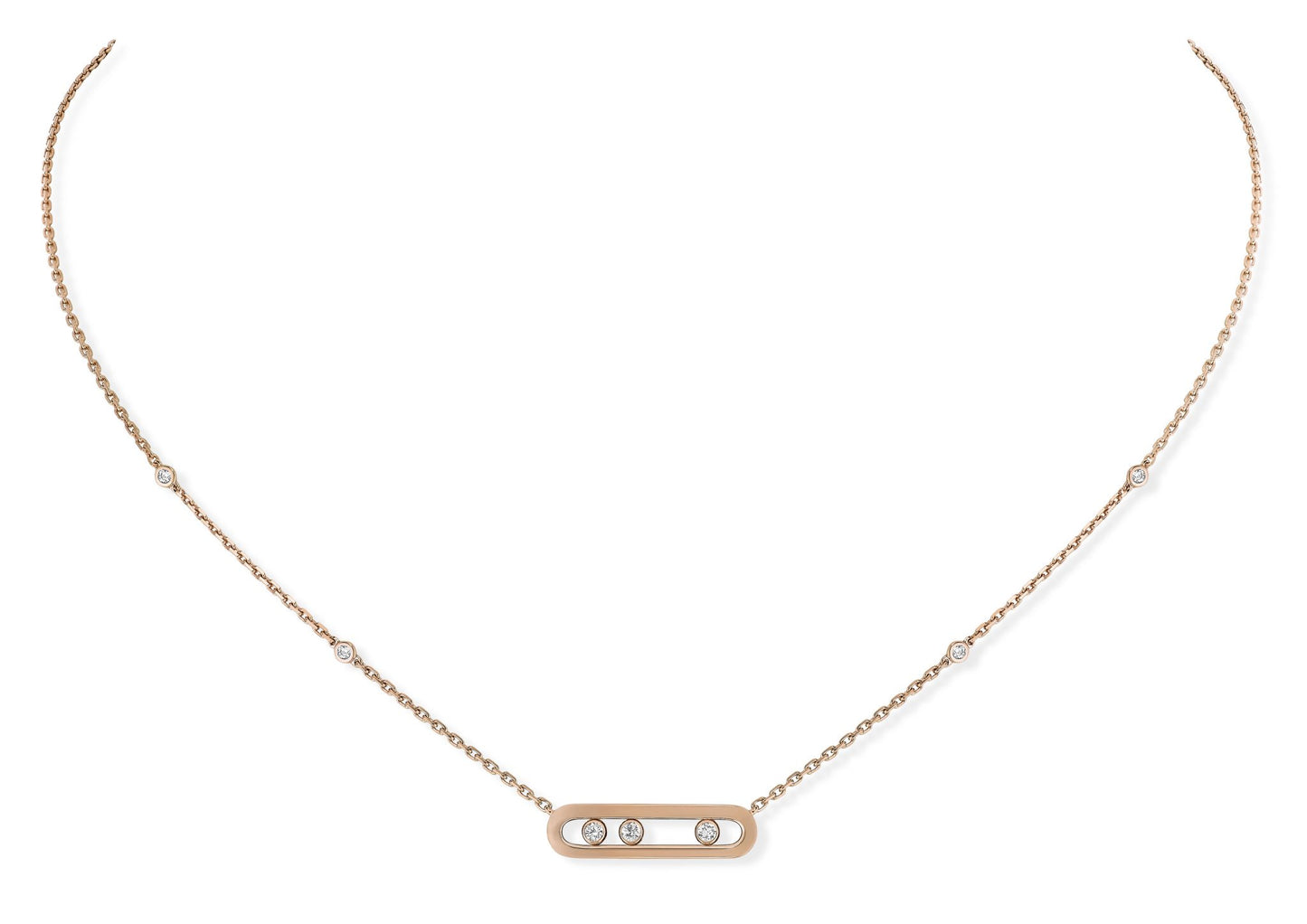 Collar De Diamantes en Oro Rosa Move Classique